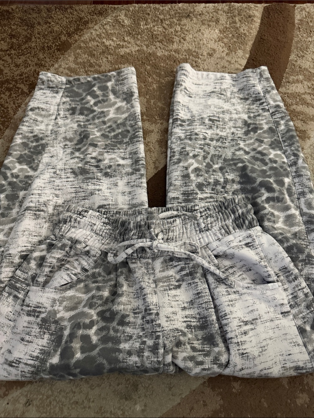 Urban Outfitters Gray Printed Track Joggers
